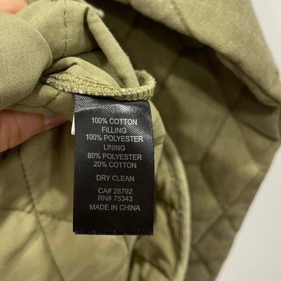 LNWT Joie Quilted Snap Closure Utility Green Shacket* - Picture 3 of 3